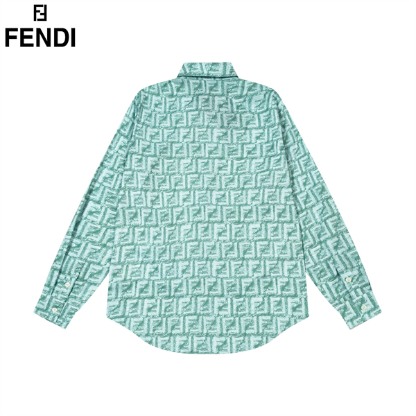 2024SS フェンディ コピー シャツ ロゴ プリント モノグラム 通気性 FFロゴ カジュアル FENDI 