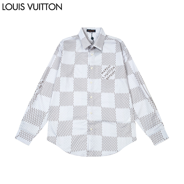 1AFJDC LOUIS VUITTON コピー シャツ 長袖 ダミエ ロゴ モノグラム カジュアル 通気性良い ルイヴィトン