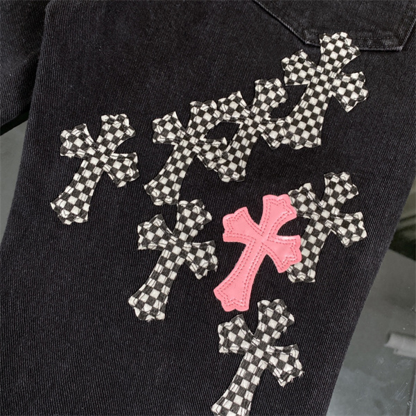 クロムハーツ コピー ジーンズ クロスパッチ デニムパンツ 超希少 セメタリー クロス CHROME HEARTS