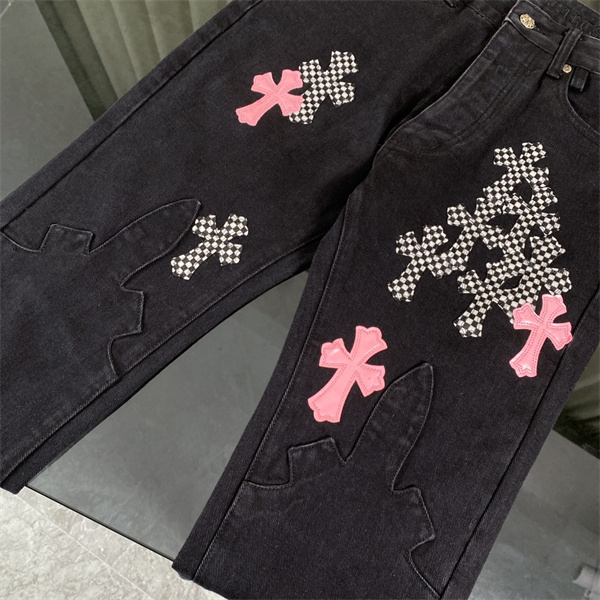 クロムハーツ コピー ジーンズ クロスパッチ デニムパンツ 超希少 セメタリー クロス CHROME HEARTS
