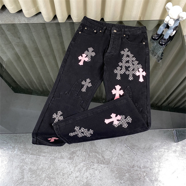 クロムハーツ コピー ジーンズ クロスパッチ デニムパンツ 超希少 セメタリー クロス CHROME HEARTS