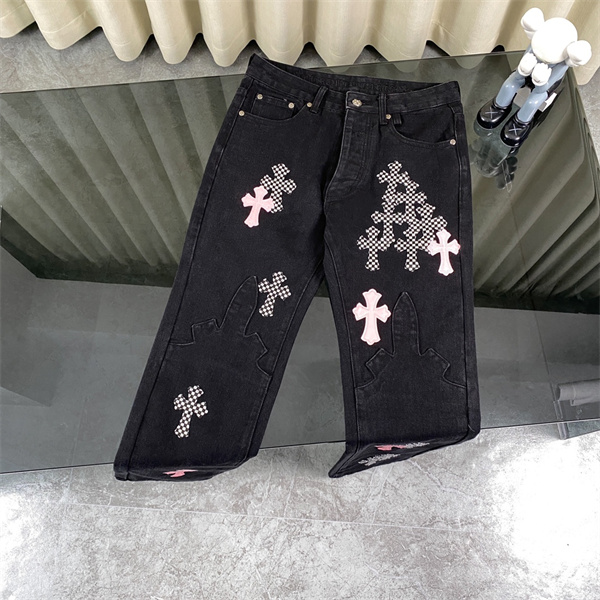クロムハーツ コピー ジーンズ クロスパッチ デニムパンツ 超希少 セメタリー クロス CHROME HEARTS
