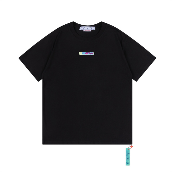 Off-White スーパーコピー Ｔシャツ WeedArrow 葉 ゆったり オーバーサイズ 刺繍 2色 オフホワイト