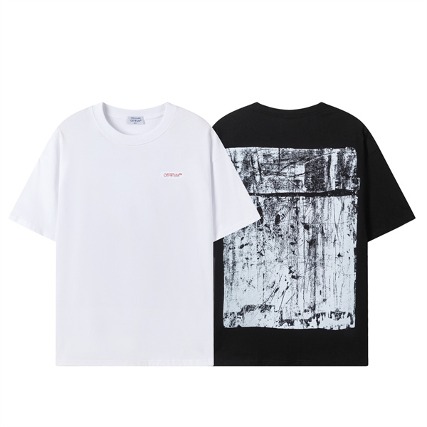 オフホワイト コピー Ｔシャツ 夏服 服 OO OFF 半袖 ユニセックス オーバーサイズ ロゴ プリント 矢印 Off-White