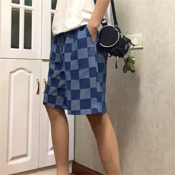 LOUIS VUITTON スーパーコピー デニムハーフパンツ デニム 純綿素材 ゆったり オーバーサイズ ルイヴィトン 
