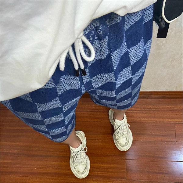 LOUIS VUITTON スーパーコピー デニムハーフパンツ デニム 純綿素材 ゆったり オーバーサイズ ルイヴィトン 