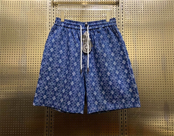Chrome Hearts 高品質のクロムハーツクロスジャガードカップルデニムショートパンツ！ ゆったりフィット