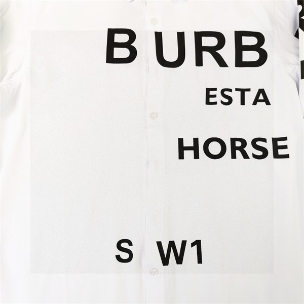 バーバリー スーパーコピー シャツ プリント ロゴ柄 オーバーサイズ ユニセックス 立体ロゴ BURBERRY