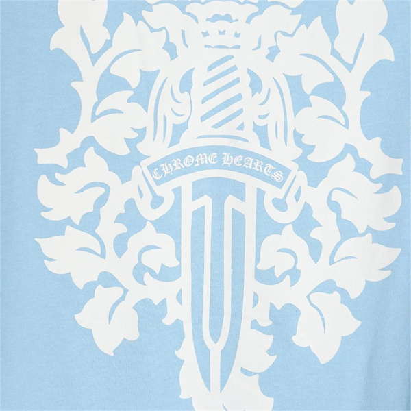 CHROME HEARTS コピー 長袖Tシャツ MIAMI BLUE マイアミ 限定ヴァインダガー プリント クロムハーツ 