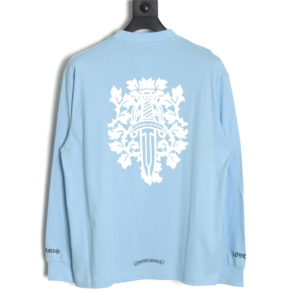 CHROME HEARTS コピー 長袖Tシャツ MIAMI BLUE マイアミ 限定ヴァインダガー プリント クロムハーツ 