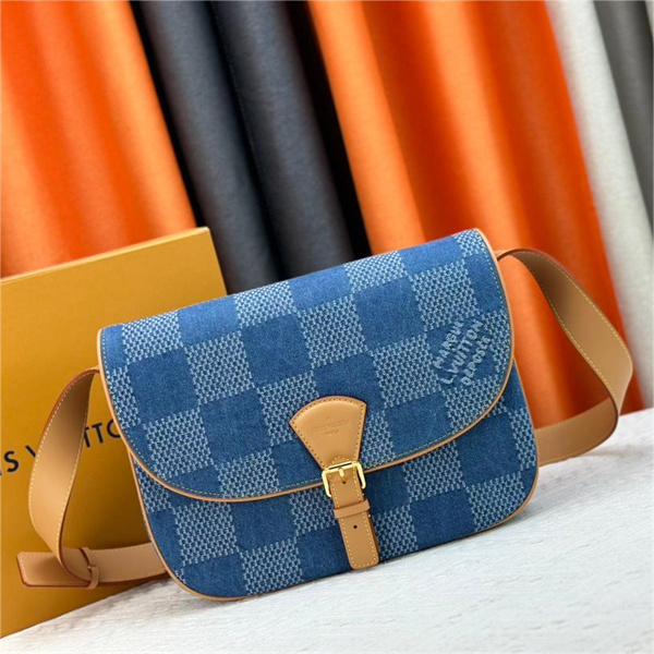 LOUIS VUITTON スーパーコピー メッセンジャーバッグ Montsouris シリーズ MM デニム 3D ルイヴィトン