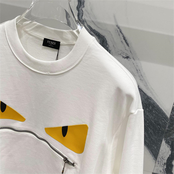 フェンディ スーパーコピー トレーナー クルーネック ジッパー デザイン ロゴ モンスター FENDI