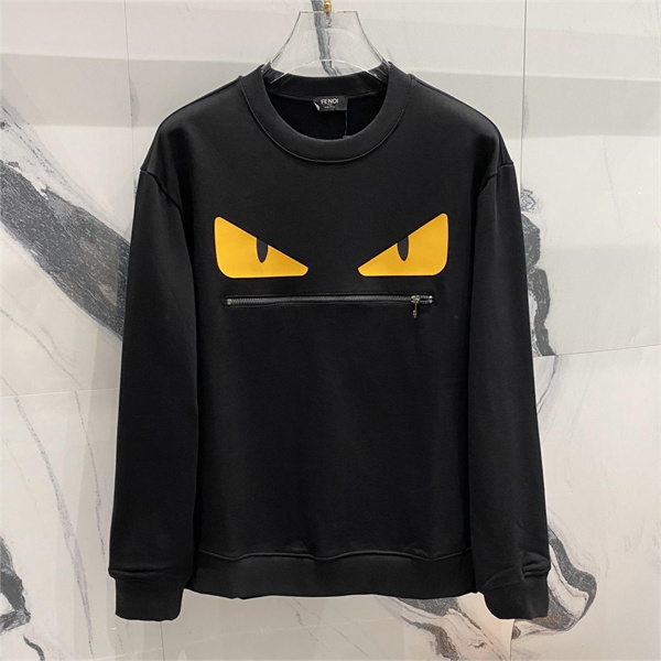フェンディ スーパーコピー トレーナー クルーネック ジッパー デザイン ロゴ モンスター FENDI