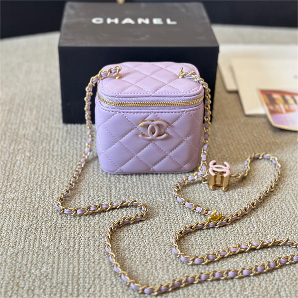 CHANEL 偽物 ハンドバッグ バニティバッグ ミニ 羊革 定番 メタル ロゴ オシャレ レディース 