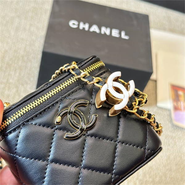 CHANEL 偽物 ハンドバッグ バニティバッグ ミニ 羊革 定番 メタル ロゴ オシャレ レディース 