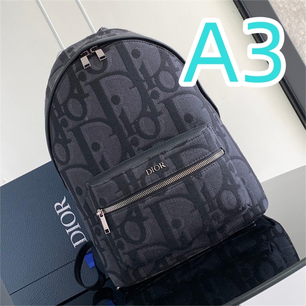 DIOR スーパーコピー リュック Rider Backpack シリーズ Oblique モチーフ柄 プリント メタル ロゴ ディオール