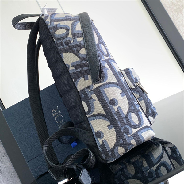 DIOR スーパーコピー リュック Rider Backpack シリーズ Oblique モチーフ柄 プリント メタル ロゴ ディオール