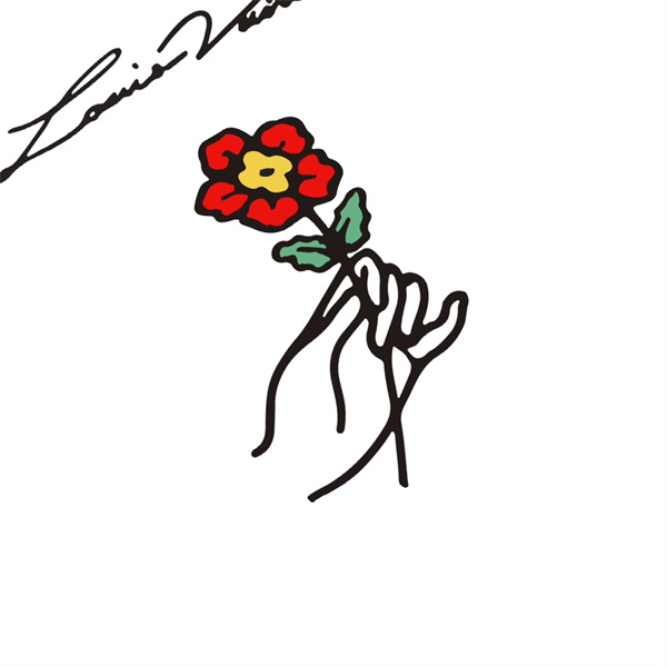 LOUIS VUITTON コピー 長袖Ｔシャツ バラ刺繍 ばら 薔薇 ロンＴ デザイン おしゃれ柄 カットソー ホワイト ルイヴィトン