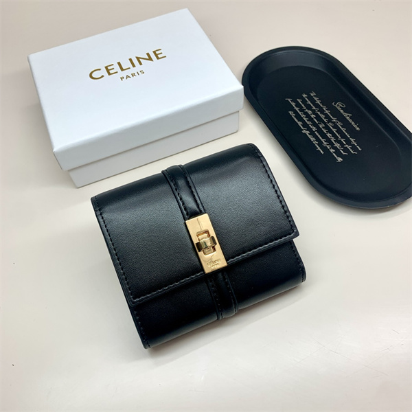 CELINE コピー 財布 トリフォールド ウォレット カーフスキン コインポケット コンパクト 高級感 セリーヌ