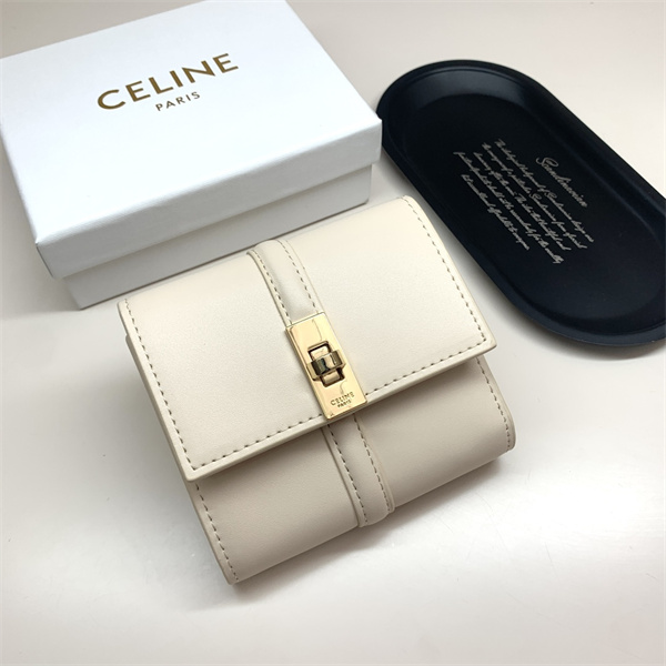 CELINE コピー 財布 トリフォールド ウォレット カーフスキン コインポケット コンパクト 高級感 セリーヌ