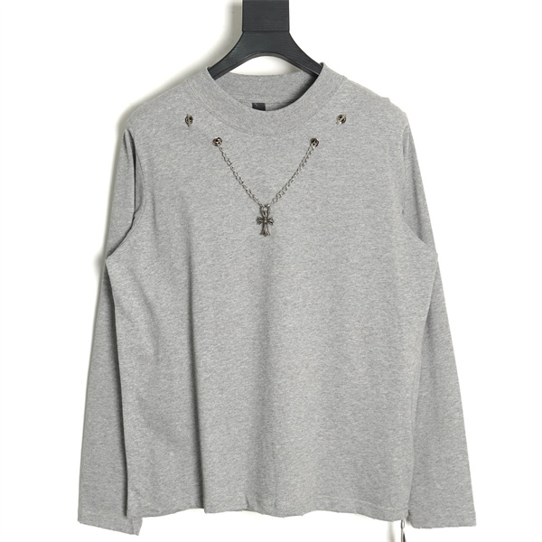 クロムハーツ コピー 長袖Tシャツ アイコニック デザイン ゆったりシルエット カジュアル CHROME HEARTS