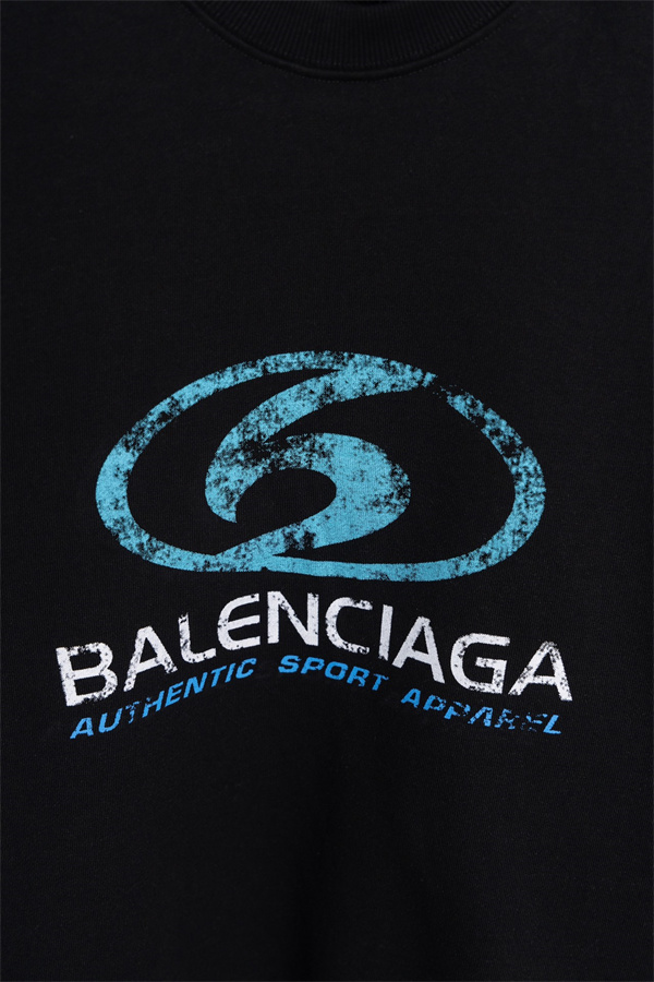 BALENCIAGA スーパーコピー トレーナー ロゴ プリント コットン シンプル エレガント バレンシアガ
