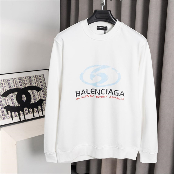 BALENCIAGA スーパーコピー トレーナー ロゴ プリント コットン シンプル エレガント バレンシアガ