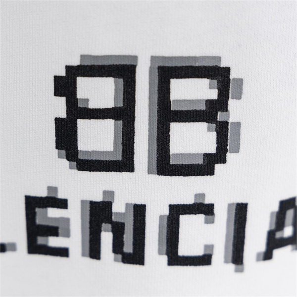 バレンシアガ スーパーコピー トレーナー ブラック ロゴ プリント 快適 フィット モザイク BALENCIAGA