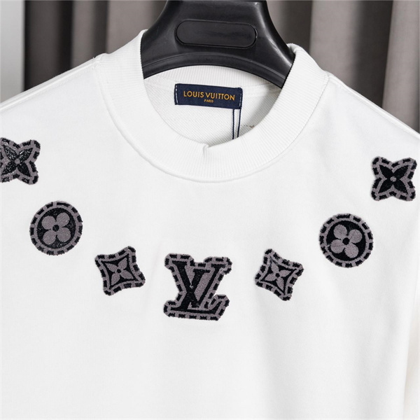 LOUIS VUITTON スーパーコピー トレーナー LV ロゴ 立体プリント コットン エレガント ルイヴィトン