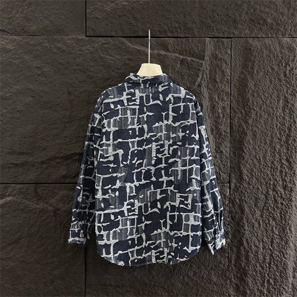 フェンディ スーパーコピー ジャケット FFモチーフ ロゴ モノグラム ポケット デニム FENDI