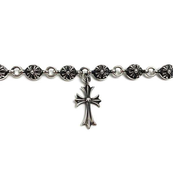 クロムハーツ コピー ブレスレット シルバー クロスボール CH 十字 モチーフ チャーム シルバー CHROME HEARTS 
