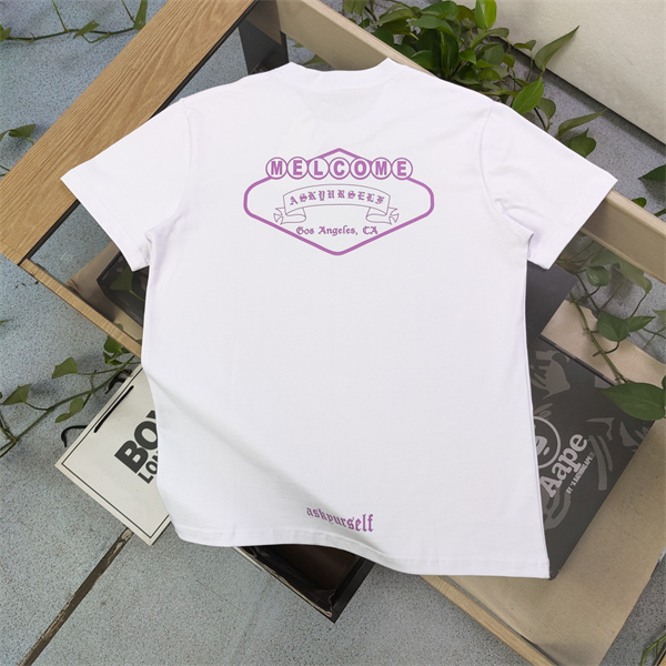 CHROME HEARTS コピー Tシャツ Double Dice サイコロ キーホルダー ロゴ プリント カジュアル クロムハーツ 