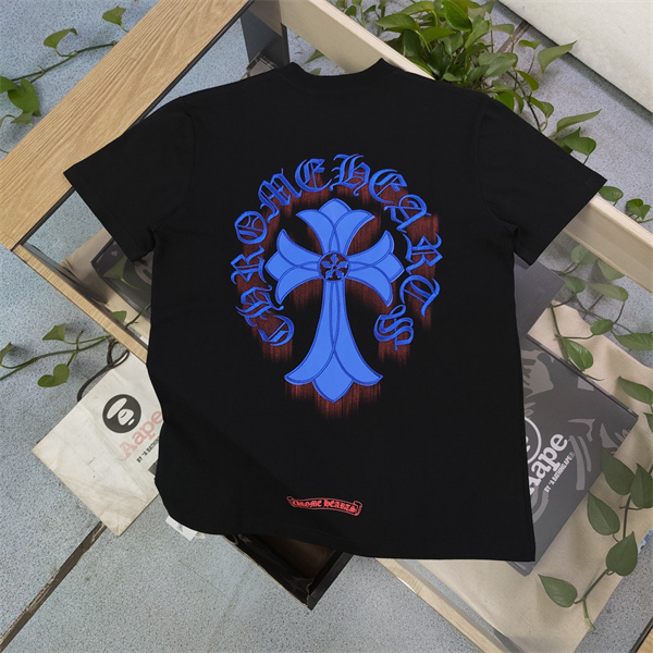 CHROME HEARTS コピー Tシャツ 刺繍 ロゴ カジュアル 男女兼用 人気 コットン オシャレ トレンド クロムハーツ