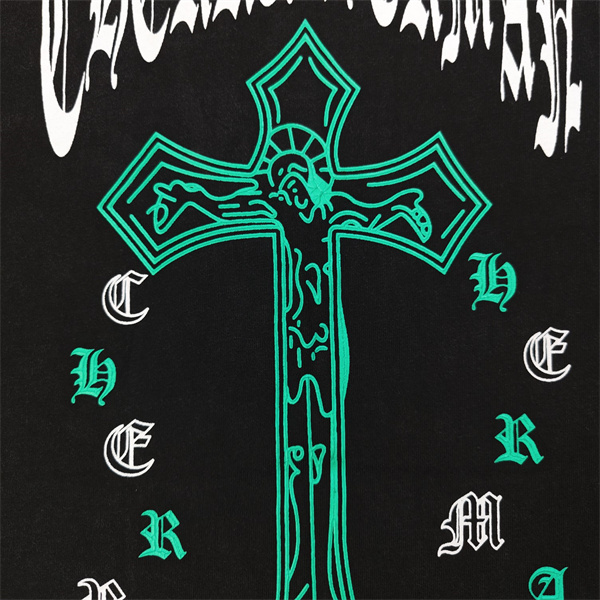 CHROME HEARTS コピー Tシャツ 男女兼用 春 夏 クロス ロゴ 半袖 人気 プリント かっこいい 服 クロムハーツ
