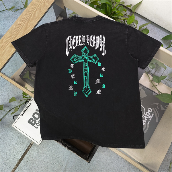 CHROME HEARTS コピー Tシャツ 男女兼用 春 夏 クロス ロゴ 半袖 人気 プリント かっこいい 服 クロムハーツ