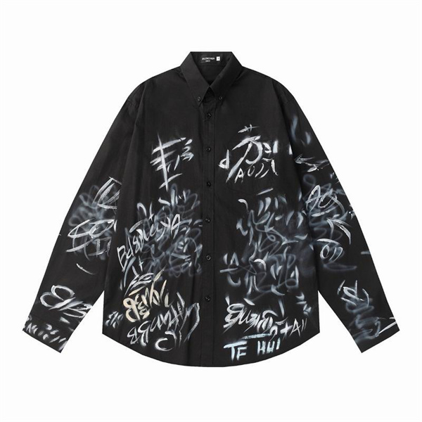 バレンシアガ スーパーコピー シャツ GRAFFITI オーバーサイズ 落書き ロゴ プリント ストリート BALENCIAGA