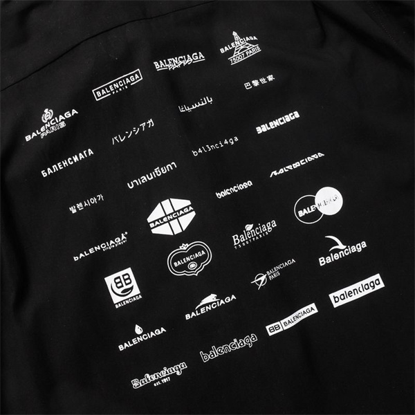 バレンシアガ コピー シャツ ブランド ロゴ オーバーサイズ プリント 定番 人気 BALENCIAGA