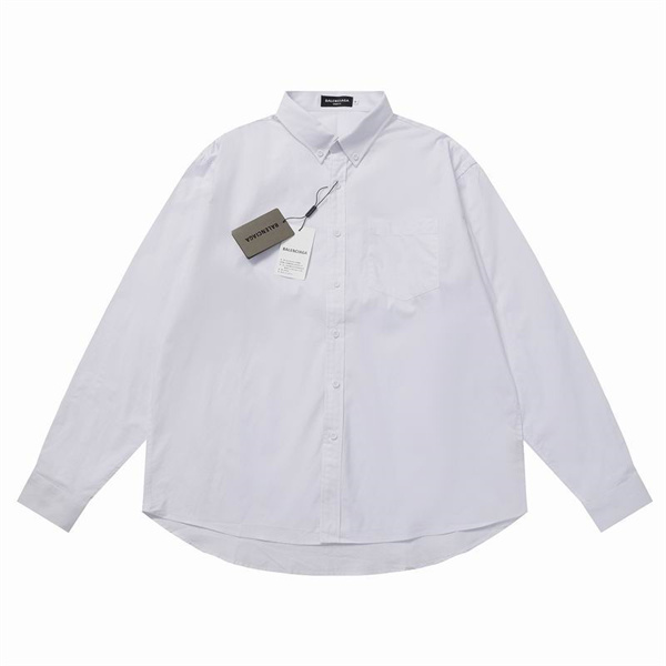 都会的 バレンシアガ 偽物 シャツ コットン コクーン バック ロゴ シンプル 定番 オシャレ  BALENCIAGA