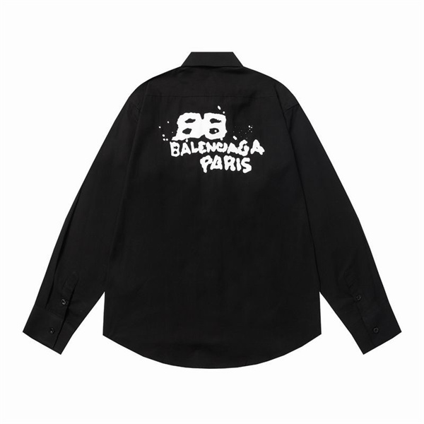 BALENCIAGA スーパーコピー シャツ ルーズフィット Hand Drawn BB Icon ロゴ シャツ バレンシアガ