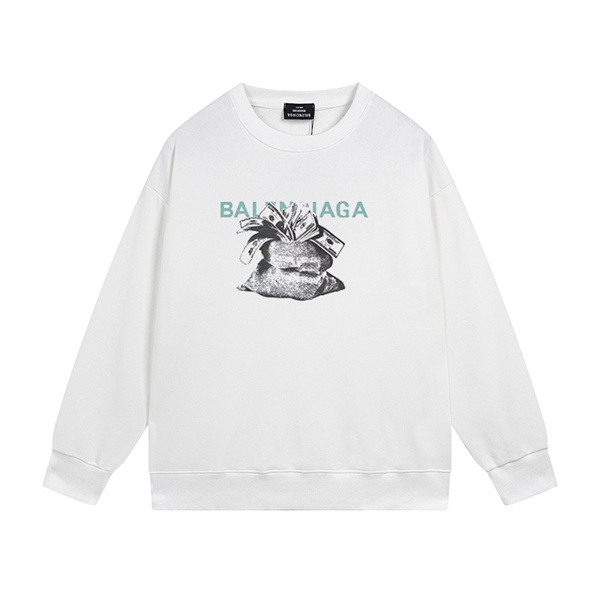 バレンシアガ コピー トレーナー ロゴ刺繍 スウェットシャツ シンプル ミニマルデザイン BALENCIAGA
