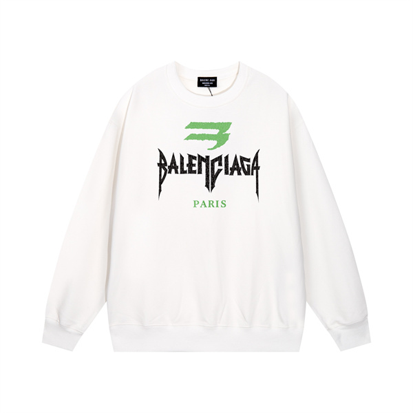 バレンシアガ コピー トレーナー ホワイトロゴ スウェットシャツ シンプルデザイン ロゴ BALENCIAGA