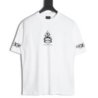 BALENCIAGA スーパーコピー Ｔシャツ ロゴ プリント ジャージー素材 ユニセックス クルーネック バレンシアガ