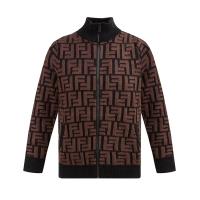 フェンディ 偽物 ジャケット Fabric FF ロゴ モチーフ ウール ニット ジャカード FENDI