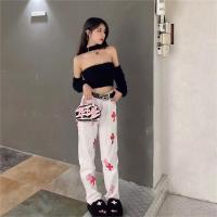CHROME HEARTS コピー ジーンズ 限定版 レザーロゴ クロス 貼り付け 2色 クロムハーツ