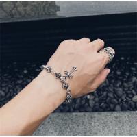 クロムハーツ コピー ブレスレット シルバー クロスボール CH 十字 モチーフ チャーム シルバー CHROME HEARTS
