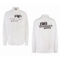 BALENCIAGA スーパーコピー シャツ ルーズフィット Hand Drawn BB Icon ロゴ シャツ バレンシアガ