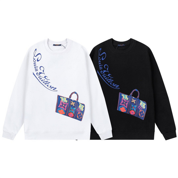 ルイヴィトン コピー トレーナー ブルー&パープル グラデーション LVロゴ ショルダーバッグ イラスト LOUIS VUITTON