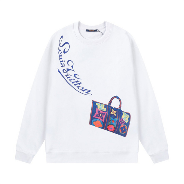 ルイヴィトン コピー トレーナー ブルー&パープル グラデーション LVロゴ ショルダーバッグ イラスト LOUIS VUITTON