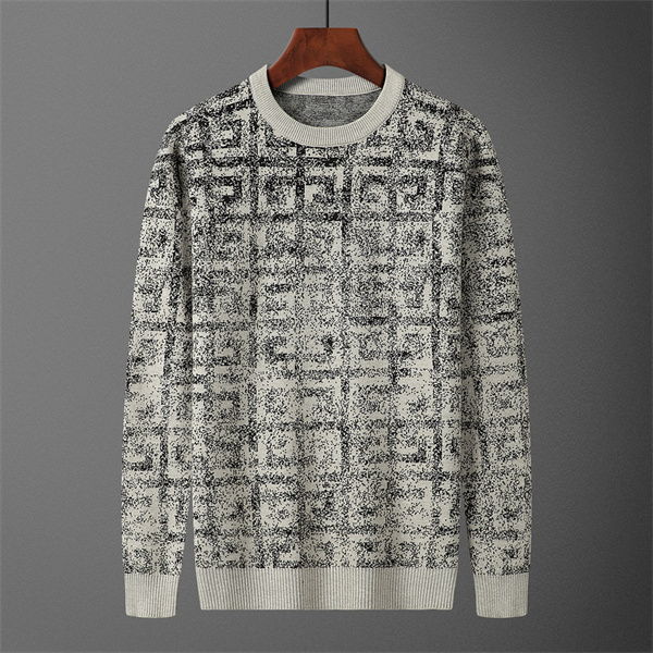GIVENCHY コピー セーター モノクロモザイク デザイン GG ロゴ ジャカード 人気 オシャレ ジバンシィ