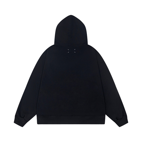 Maison Margiela コピー パーカー フードプリント シンプル モダン ブラック カジュアルスタイル メゾン マルジェラ